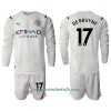 Conjunto (Camiseta+Pantalón Corto) Manga Larga Manchester City Kevin De Bruyne 17 Segunda Equipación 2021/22 - Niño